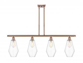 Cindyrella - 4 Light - 48 inch - Antique Copper - Cord hung - Island Light (3442|516-4I-AC-G652-7-LED)