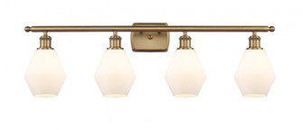 Cindyrella - 4 Light - 36 inch - Brushed Brass - Bath Vanity Light (3442|516-4W-BB-G651-6)