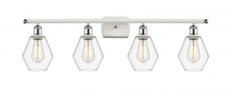 Cindyrella - 4 Light - 36 inch - White Polished Chrome - Bath Vanity Light (3442|516-4W-WPC-G652-6-LED)
