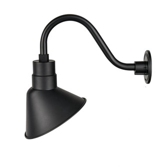 R Series 1-Light LED Angle Shade Satin Black (670|LEDRAS10-SB)