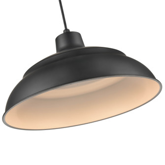 R Series 1-Light Cord Hung Warehouse Satin Black (670|LEDRWHC17-SB)