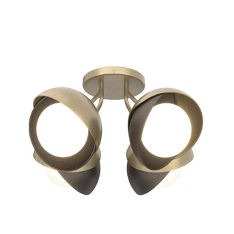 Brooklyn 4-Light Double Shade Semi-Flush (65|121376-SKT-84-14-GG0711)