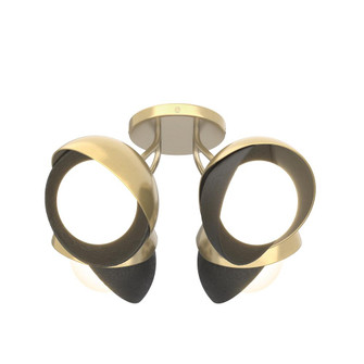 Brooklyn 4-Light Double Shade Semi-Flush (65|121376-SKT-86-10-GG0711)