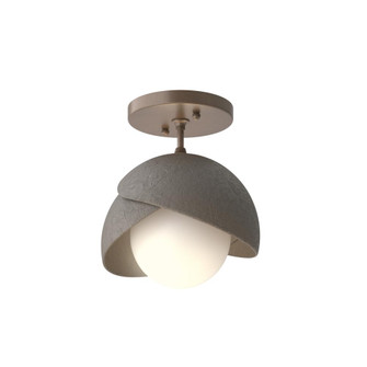 Brooklyn 1-Light Double Shade Semi-Flush (65|121377-SKT-05-07-GG0711)