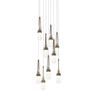 Link 9-Light Blown Glass Pendant (65|131100-SKT-LONG-05-YG0434)