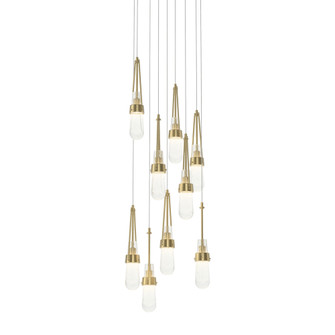 Link 9-Light Blown Glass Pendant (65|131100-SKT-LONG-86-YG0434)