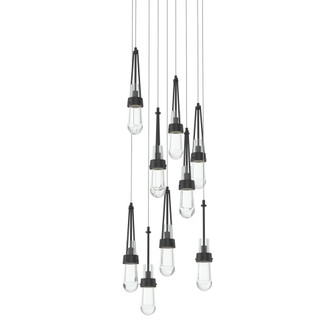 Link 9-Light Clear Glass Pendant (65|131108-SKT-LONG-10-ZM0434)