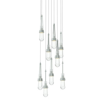 Link 9-Light Clear Glass Pendant (65|131108-SKT-LONG-82-ZM0434)