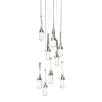 Link 9-Light Clear Glass Pendant (65|131108-SKT-LONG-85-ZM0434)