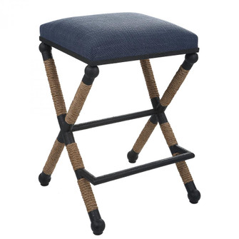 Uttermost Firth Rustic Navy Counter Stool (85|23710)
