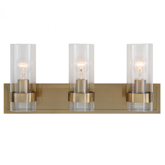 Uttermost Cardiff Antique Brass 3 Light Vanity (85|22870)