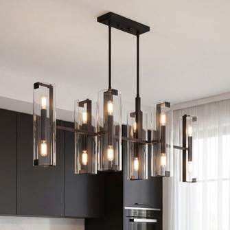 Winfield 12-Light Linear Chandelier in Matte Black (128|1-9773-12-89)
