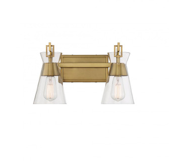 Lakewood 2-Light Bathroom Vanity Light in Warm Brass (128|8-1830-2-322)