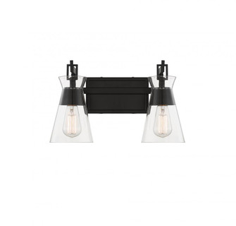 Lakewood 2-Light Bathroom Vanity Light in Matte Black (128|8-1830-2-BK)