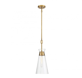 Lakewood 1-Light Pendant in Warm Brass (128|7-1831-1-322)