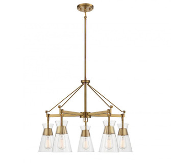 Lakewood 5-Light Chandelier in Warm Brass (128|1-1832-5-322)