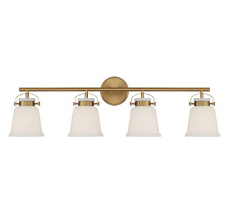 Kaden 4-Light Bathroom Vanity Light in Warm Brass (128|8-1627-4-322)