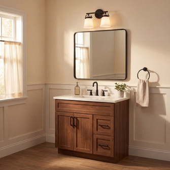 Kaden 2-Light Bathroom Vanity Light in Matte Black (128|8-1627-2-BK)