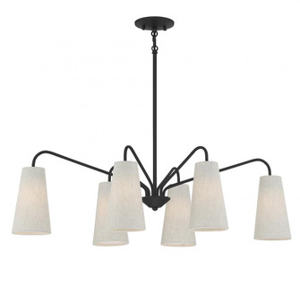 Edgewood 6-Light Linear Chandelier in Matte Black (128|1-1785-6-89)