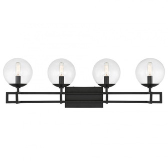 Crosby 4-Light Bathroom Vanity Light in Matte Black (128|8-1860-4-BK)