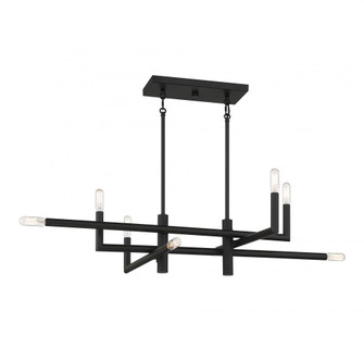 Cristofer 8-Light Linear Chandelier in Matte Black (128|1-1624-8-89)