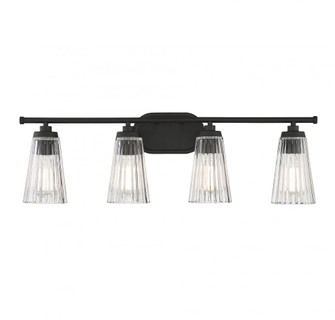 Chantilly 4-Light Bathroom Vanity Light in Matte Black (128|8-1745-4-BK)