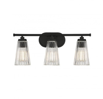 Chantilly 3-Light Bathroom Vanity Light in Matte Black (128|8-1745-3-BK)