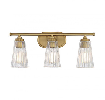 Chantilly 3-Light Bathroom Vanity Light in Warm Brass (128|8-1745-3-322)