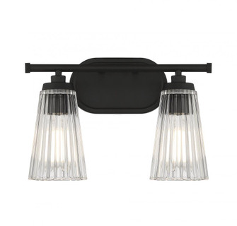 Chantilly 2-Light Bathroom Vanity Light in Matte Black (128|8-1745-2-BK)