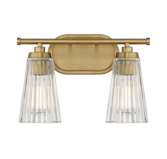 Chantilly 2-Light Bathroom Vanity Light in Warm Brass (128|8-1745-2-322)