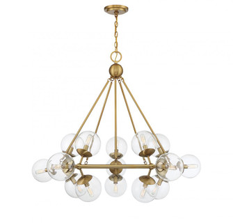 Orion 15-Light Chandelier in Warm Brass (128|1-1932-15-322)
