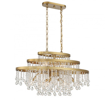 Luna 10-Light Oval Chandelier in Warm Brass (128|1-1867-10-322)