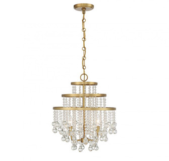 Luna 3-Light Mini Chandelier in Warm Brass (128|1-1865-3-322)