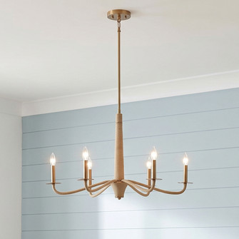 Cannon 6-Light Chandelier in Warm Brass and Rope (128|1-1824-6-320)