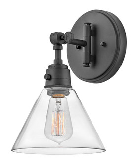 Medium Swing Arm Single Light Sconce (87|3691BK-CL)