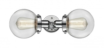Beacon - 2 Light - 14 inch - Polished Chrome - Bath Vanity Light (3442|900H-2W-PC-G202-6-LED)