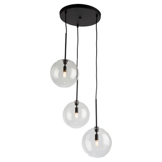 Pinpoint 3 Light Pendant Black (12|SC13193BK)