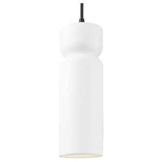 Tall Hourglass LED Pendant (254|CER-6510-WHT-MBLK-BKCD-LED1-700)