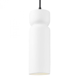 Tall Hourglass Pendant (254|CER-6510-WHT-MBLK-BKCD)