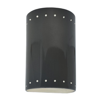 Small ADA Cylinder w/ Perfs - Closed Top (Outdoor) (254|CER-5990W-GRY)