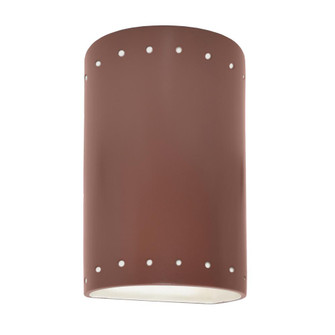 Small ADA Cylinder w/ Perfs - Closed Top (Outdoor) (254|CER-5990W-CLAY)