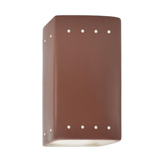 Small LED Rectangle w/ Perfs - Open Top & Bottom (254|CER-0925-CLAY-LED1-1000)