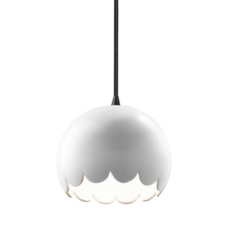 Scallop Pendant (254|CER-6470-WHT-MBLK-BKCD)
