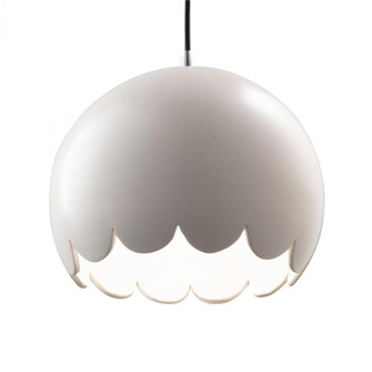 Scallop LED Pendant (254|CER-6470-MAT-CROM-BKCD-LED1-700)
