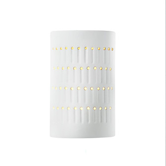 Small Cactus Cylinder - Open Top & Bottom (Outdoor) (254|CER-2285W-WHT)
