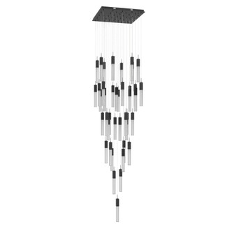 Boa 41-Light 36''W Sputnik Chandelier in Black/Studded Crystals (4450|HF1903-41-BOA-BK)