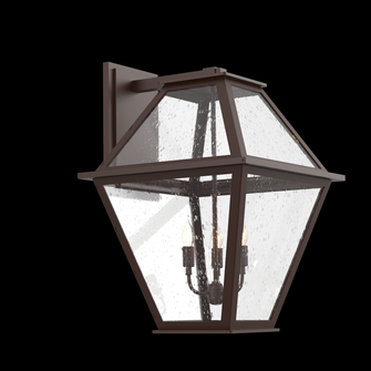 Terrace Candleabra Lantern-Statuary Bronze-Clear Seeded Glass (1289|ODB0072-01-SB-CS-E1)