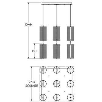 Uptown Mesh Square Multi-Port-12 (1289|CHB0019-12-BS-0G-C01-L3)