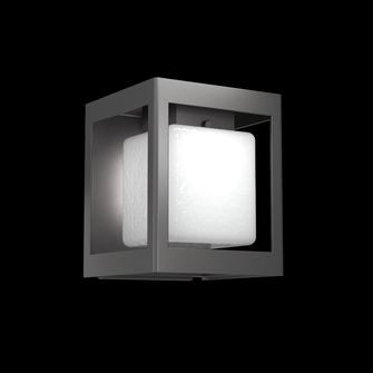 Outdoor Square Box Sconce-Argento Grey-Blown Glass (1289|ODB0076-01-AG-HO-L2)