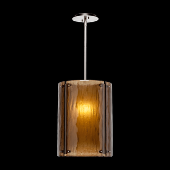 Textured Glass Oversized Pendant-Rod Suspended-16 (1289|LAB0044-16-SN-SG-001-L3)